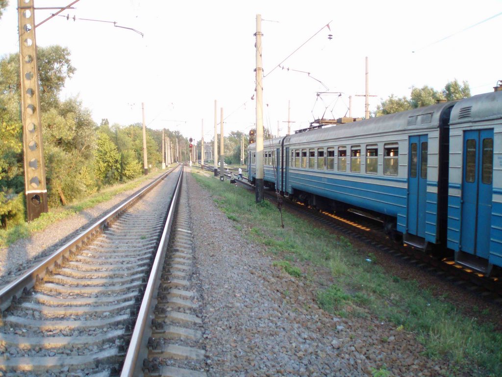 evening on the railway