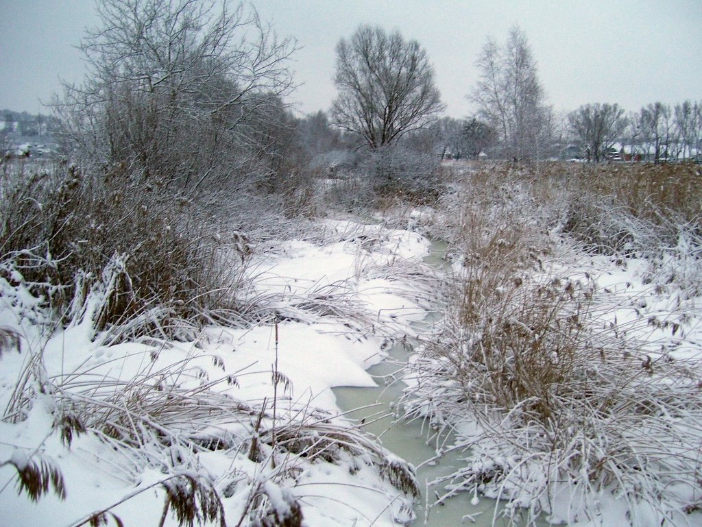 река Мерефа зимой