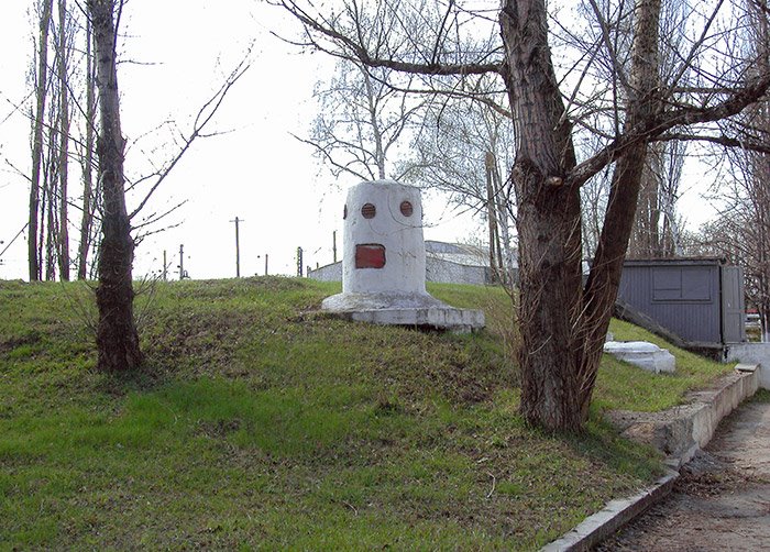 Submarine-like ventilation at railway engine-house in Lozovaya (Lozova), Ukraine