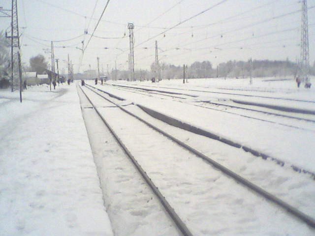 The railway lines near Pervomaiskiye