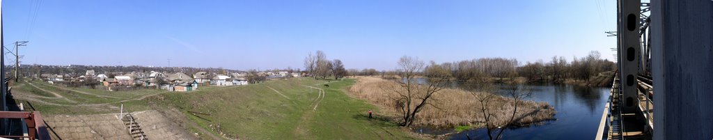 Панорама с ЖД моста на Осиновку (Фото12,04,2009)