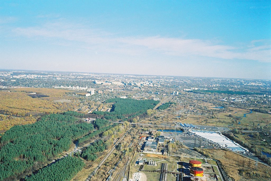 Панорама Харькова с трубы ТЭЦ-5 (отм.312,5м)