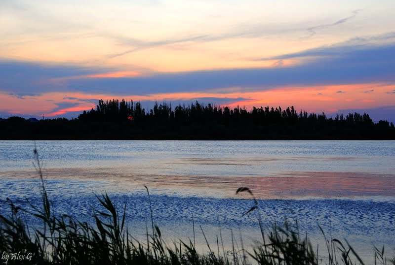 Sunset in the Kherson region