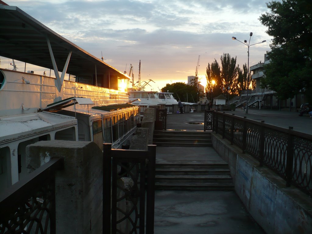 Evening at ship depot, June, 2009