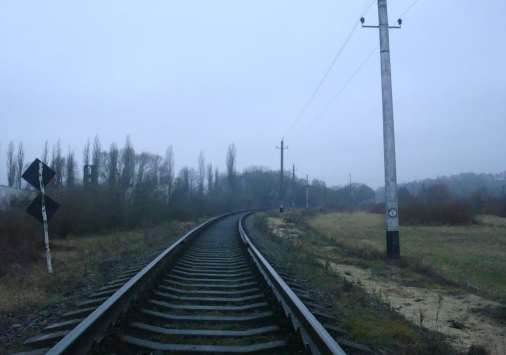 Железнодорожная линия Тернополь - Шепетовка. Перегон Белогорье - Суховоля