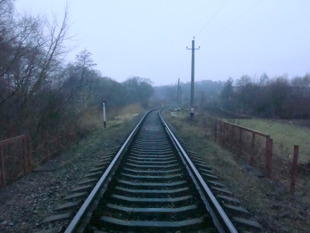 Железнодорожная линия Тернополь - Шепетовка. Перегон Белогорье - Суховоля