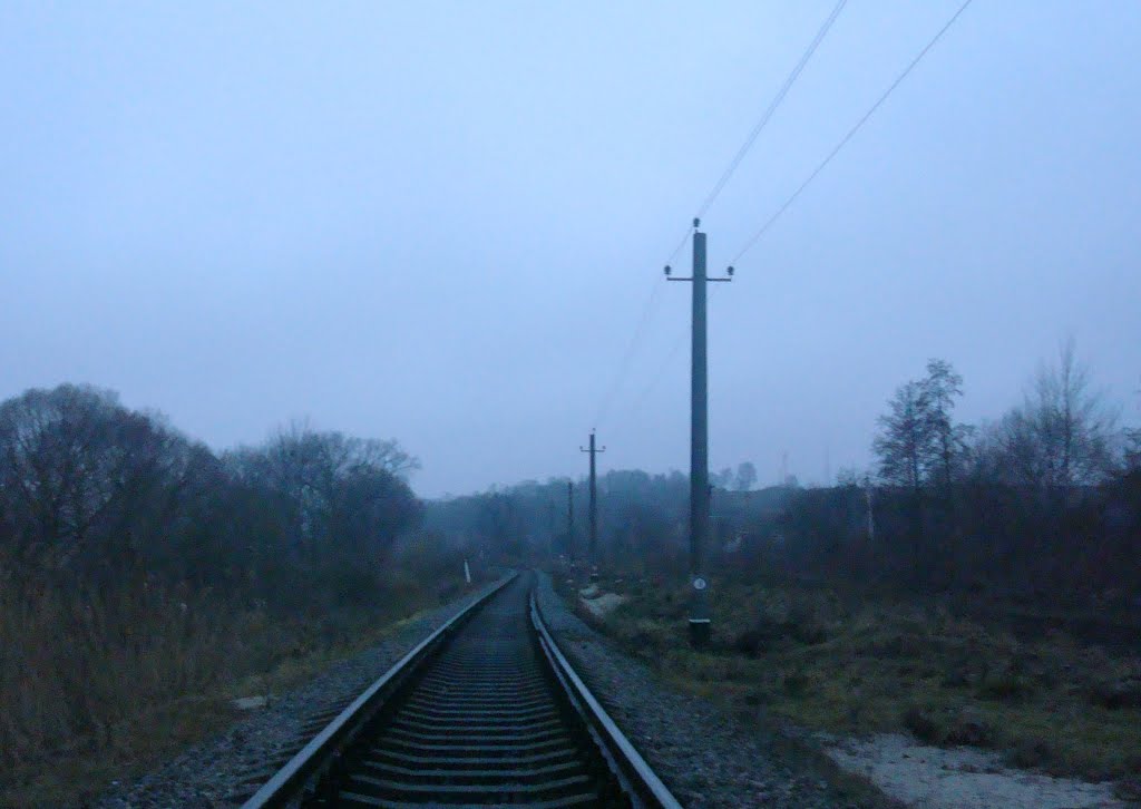 Железнодорожная линия Тернополь - Шепетовка. Перегон Белогорье - Суховоля