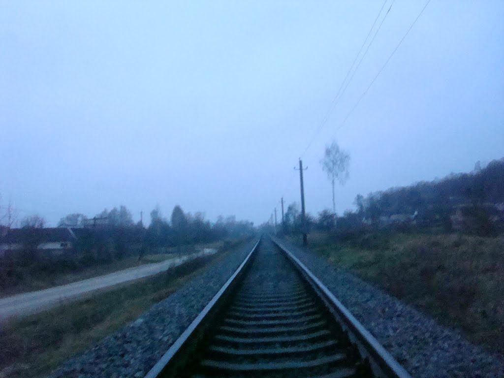 Железнодорожная линия Тернополь - Шепетовка. Перегон Белогорье - Суховоля
