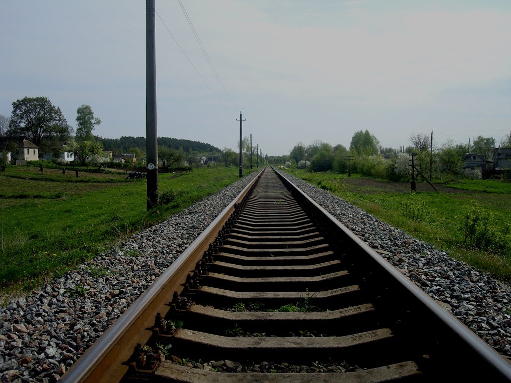 Железнодорожная линия Тернополь - Шепетовка. Перегон Белогорье - Суховоля