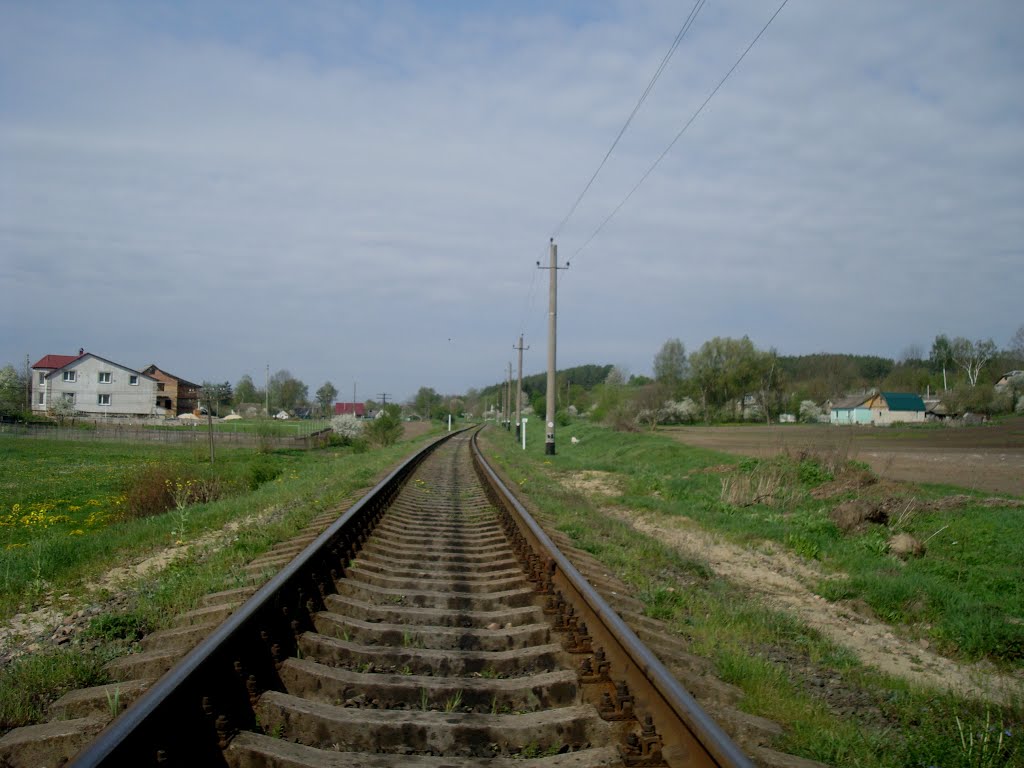 Железнодорожная линия Тернополь - Шепетовка. Перегон Белогорье - Суховоля