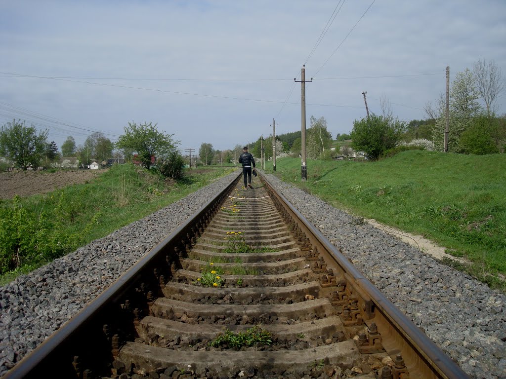 Железнодорожная линия Тернополь - Шепетовка. Перегон Белогорье - Суховоля