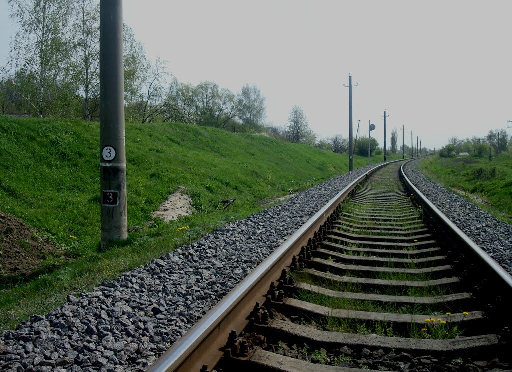Железнодорожная линия Тернополь - Шепетовка. Перегон Белогорье - Суховоля