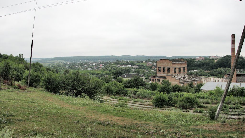 Панорама Городка. Вид на юго-запад. Справа - один из "распиленных" сахарных заводов.