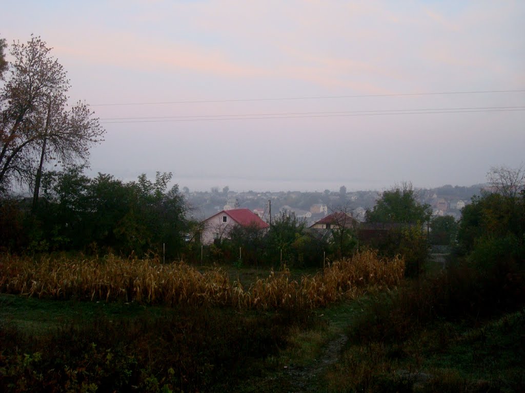 Вид на Городок с железной дороги