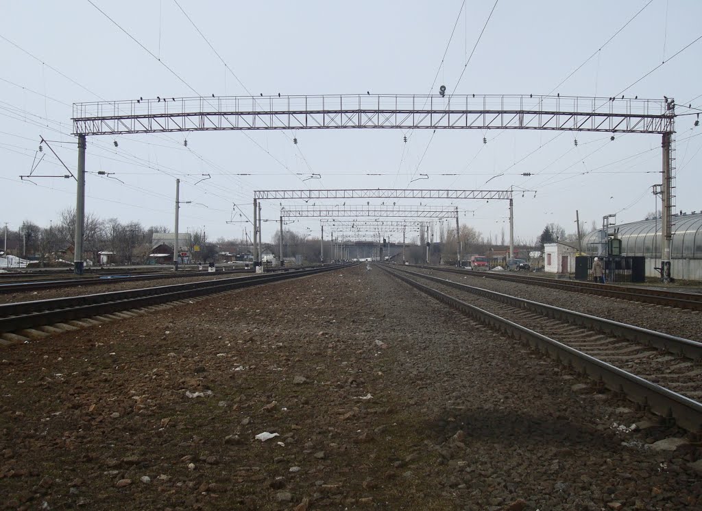 Станция Деражня. Вид в сторону Коржевцев