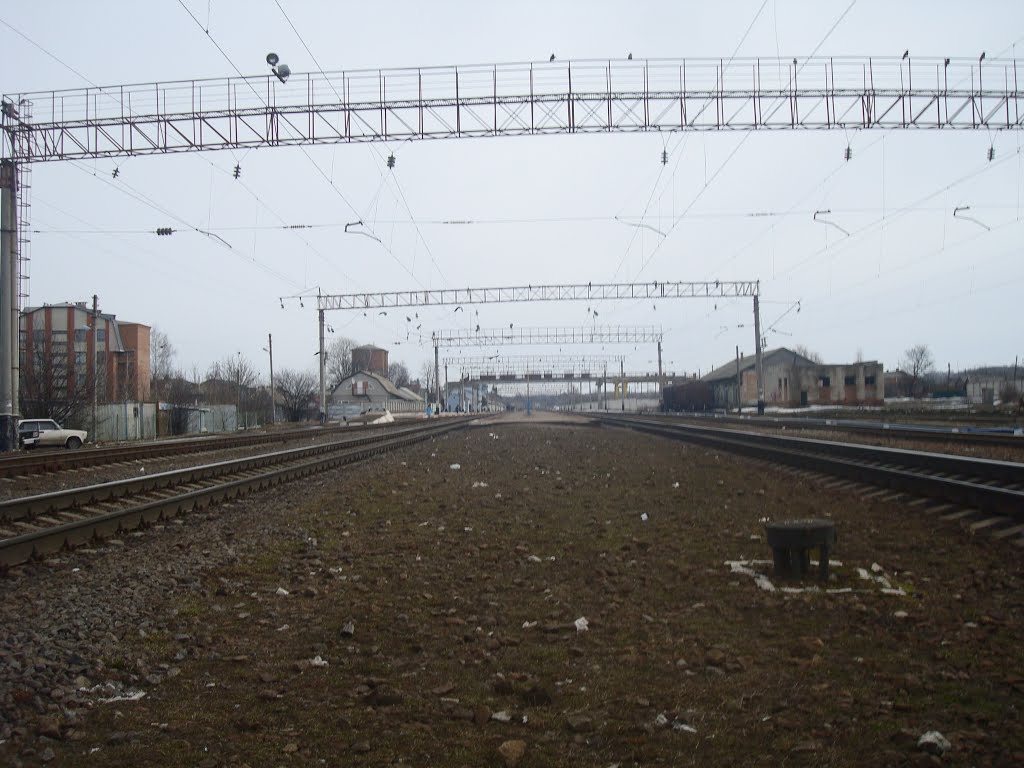 Станция Деражня. Вид в сторону Комаровцев