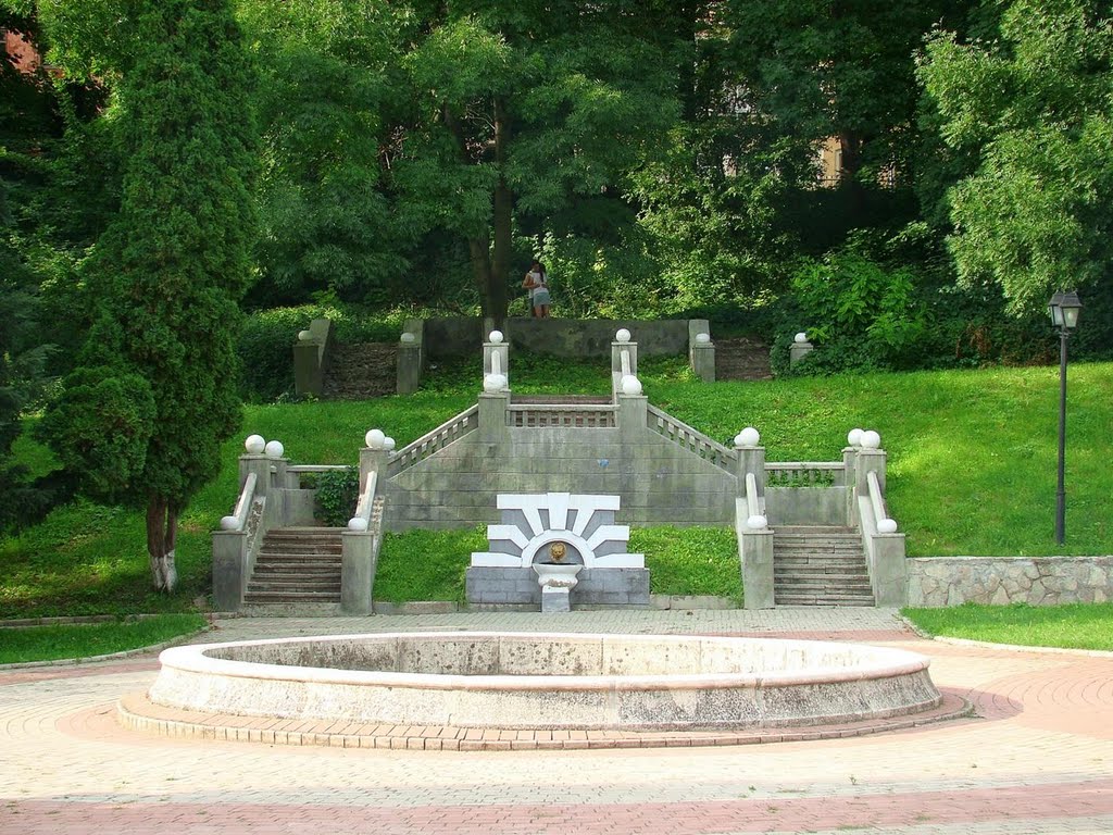 Камянець - сходи  в парку, Kamianets - park