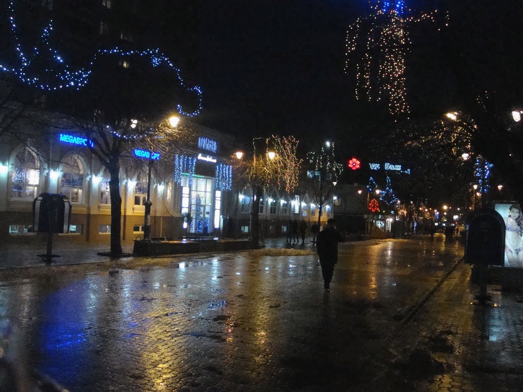 Хмельницкий. Ночная стометровка