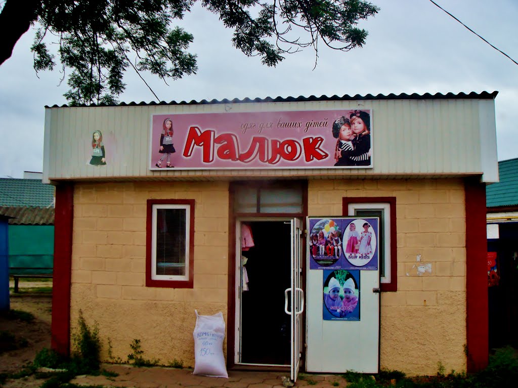14.06.2012  Дорога Р-04, пгт Лысянка. Улица Котовского. Магазин "Малюк".