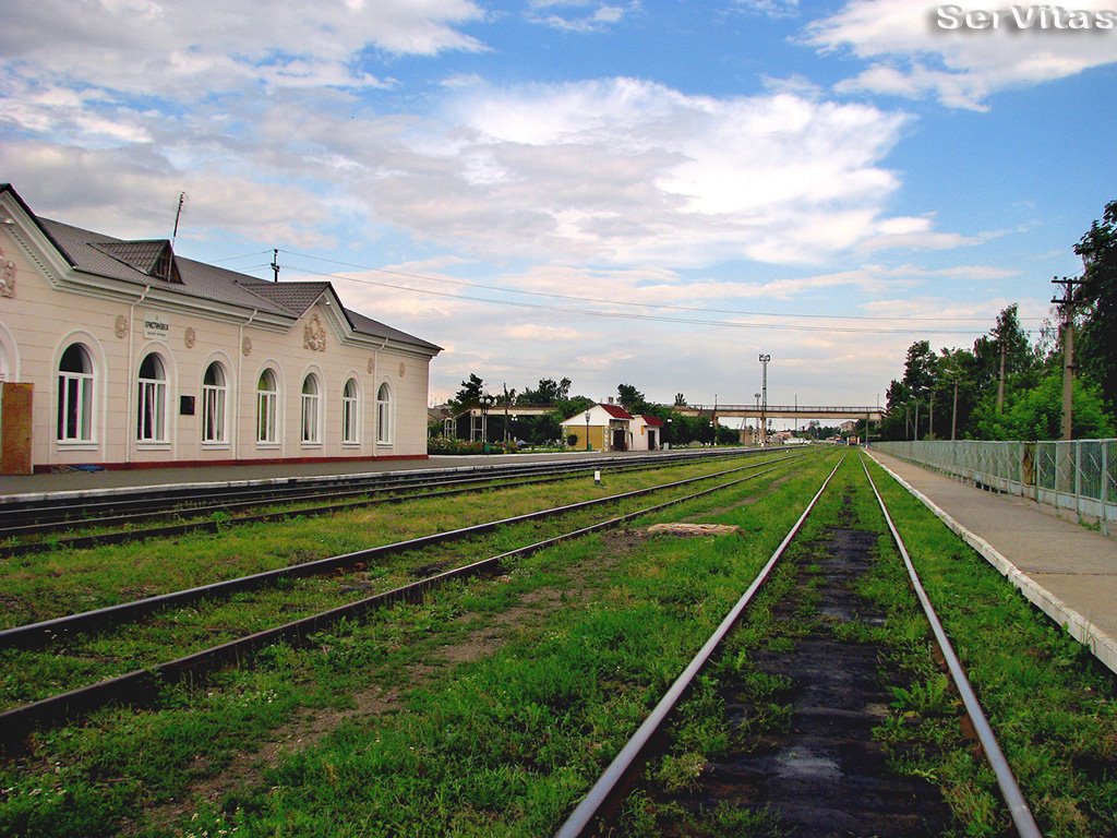 Ст. Христиновка, Вапнярская платформа, вид в сторону ст. Умань