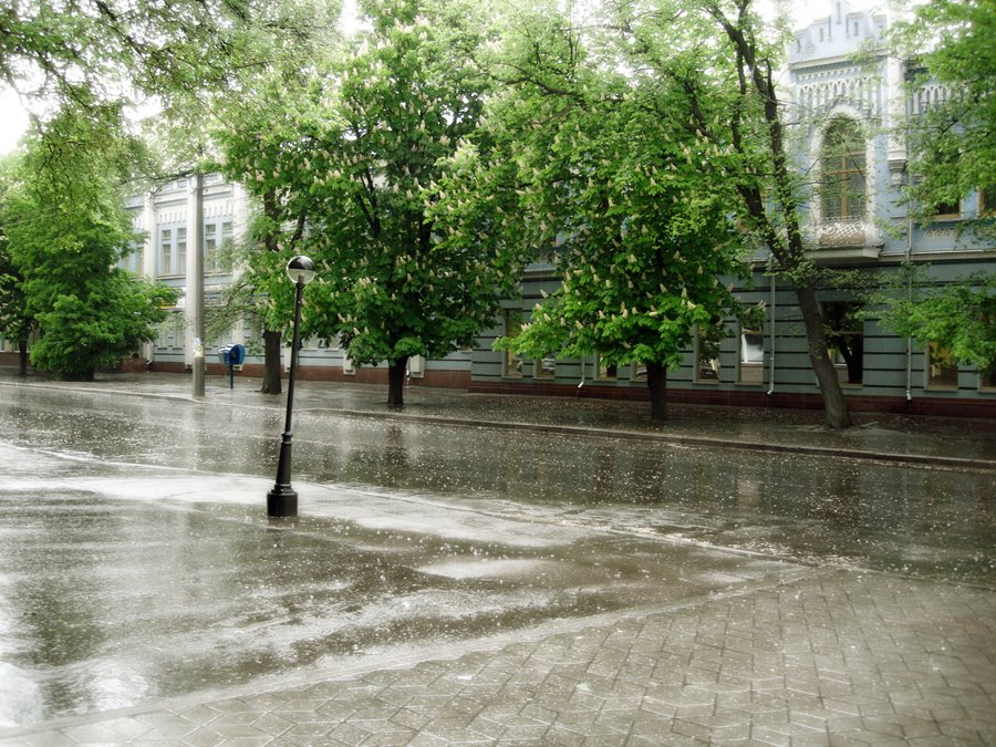 Дождь. Черкассы. Крещатик