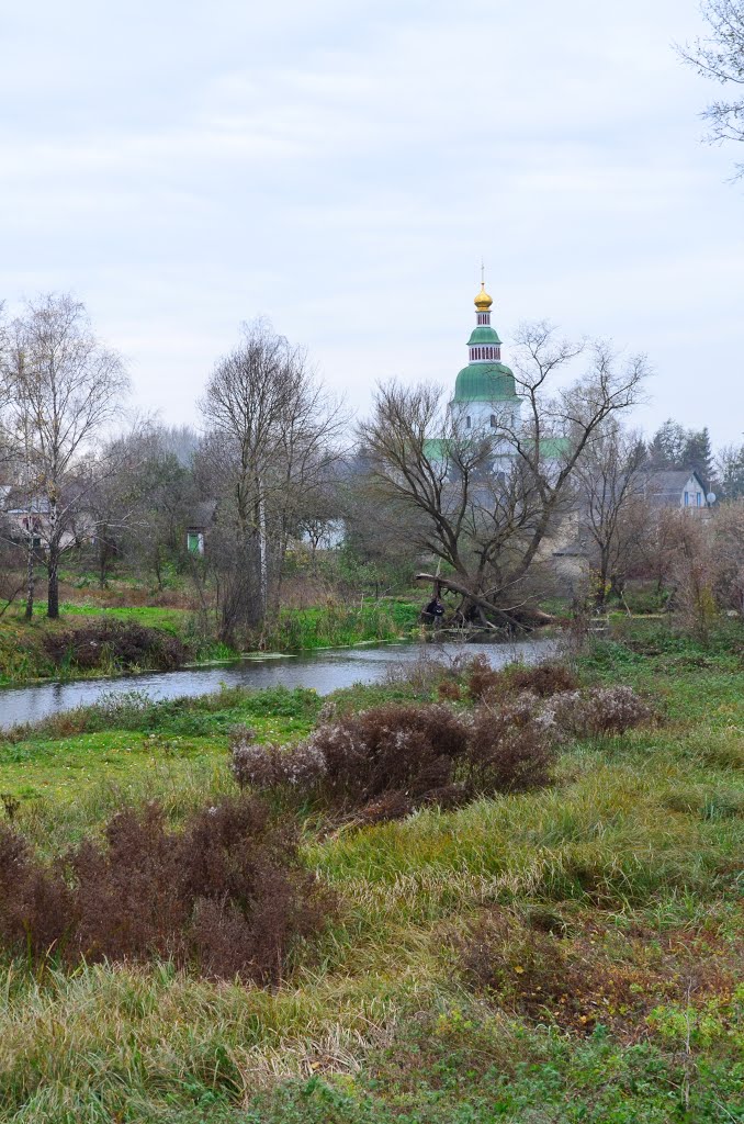 Козелец. Вид на р. Остер и Николаевскую церковь / Kind on the  river Оster and church of st. Nikolay