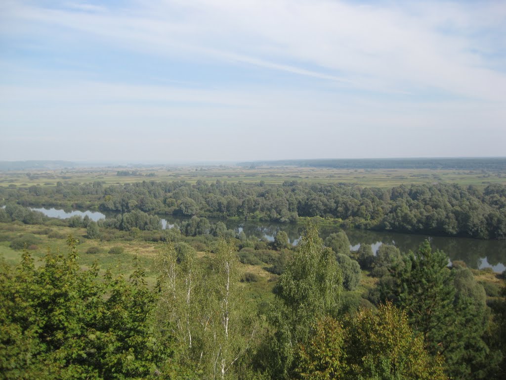 View of Desna river from monastery - Вид на Десну з монастиря