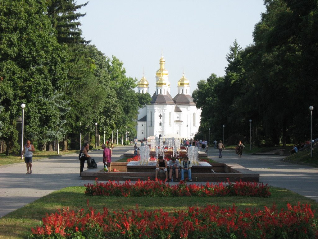Екатерининская церковь (вид с Аллеи Героев)