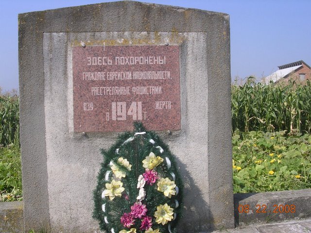 Mass grave of 839 jews, massacred by romanian soldiers, On 5 July 1941- Novoselytsia
