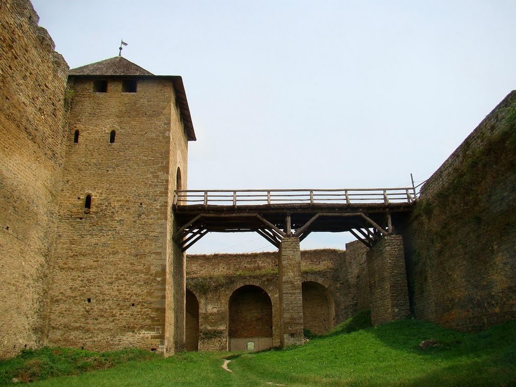 Хотин - замковий міст, Khotyn - castles bridge, Хотын - замковый мост