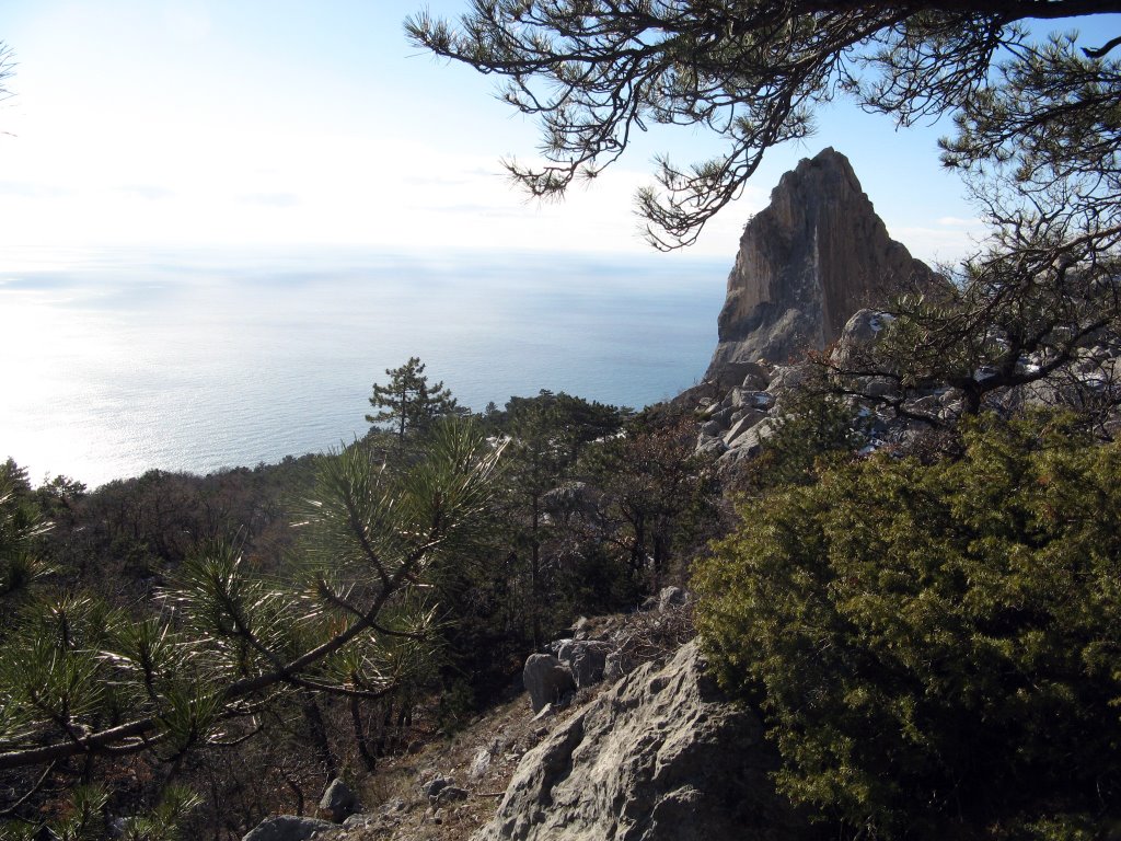 Крым, Подъем к скале Морчека