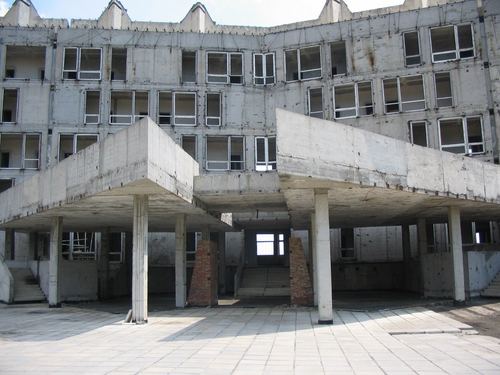 Crimea.Abandoned hotel.