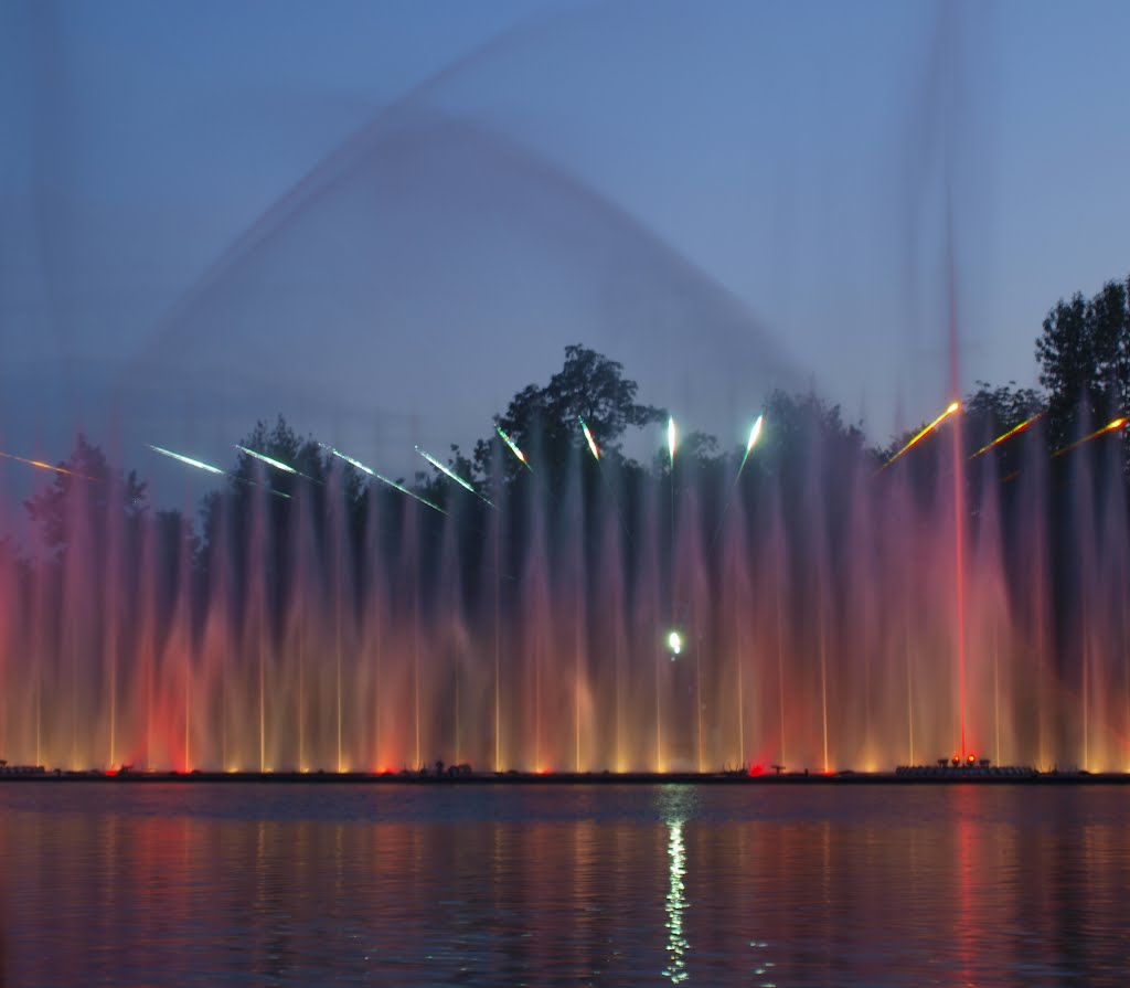 The evening show at the Fountain "Roshen"