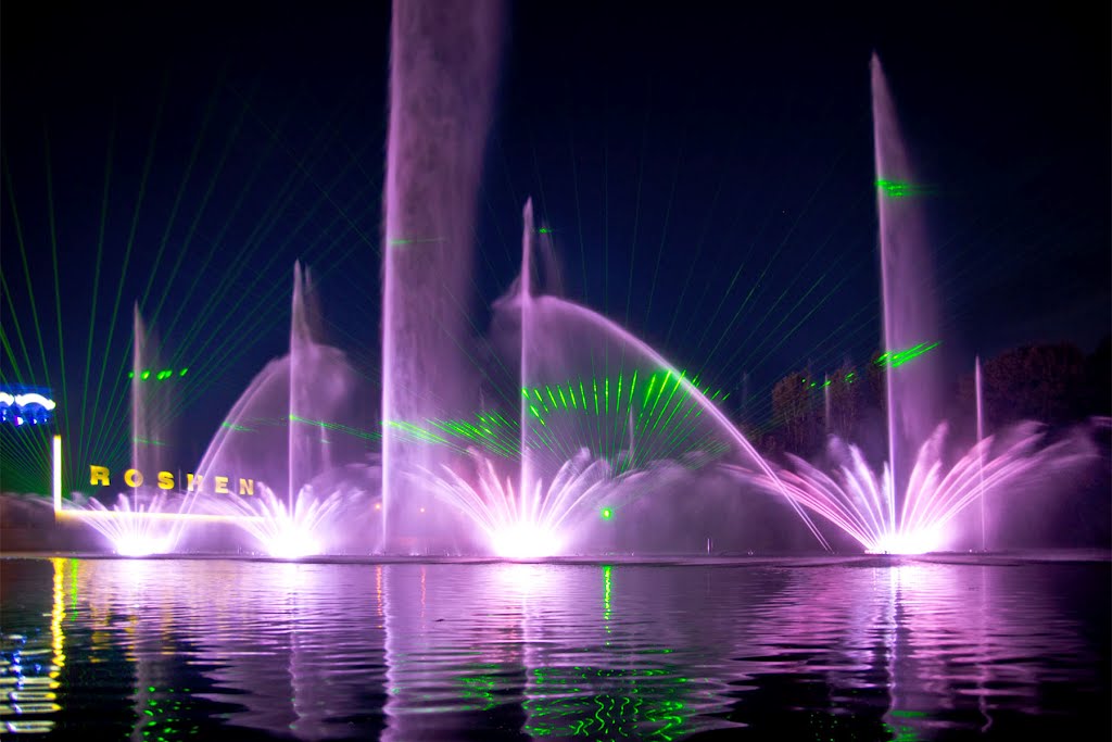 Фонтан "Roshen" Водно-свето-музыкальное шоу  /  Fountain "Roshen" Water, Light and Music Show.  #3
