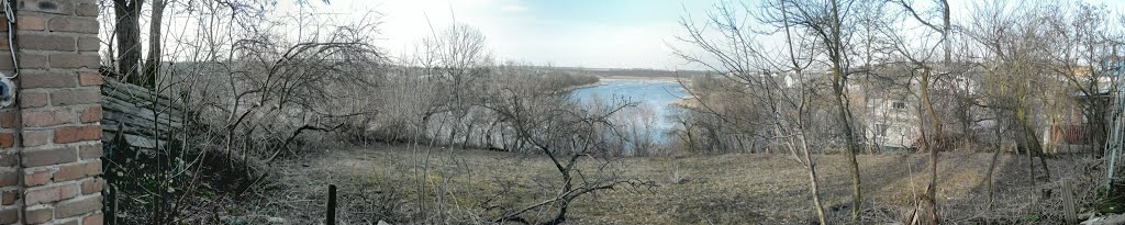 вид на речку со двора