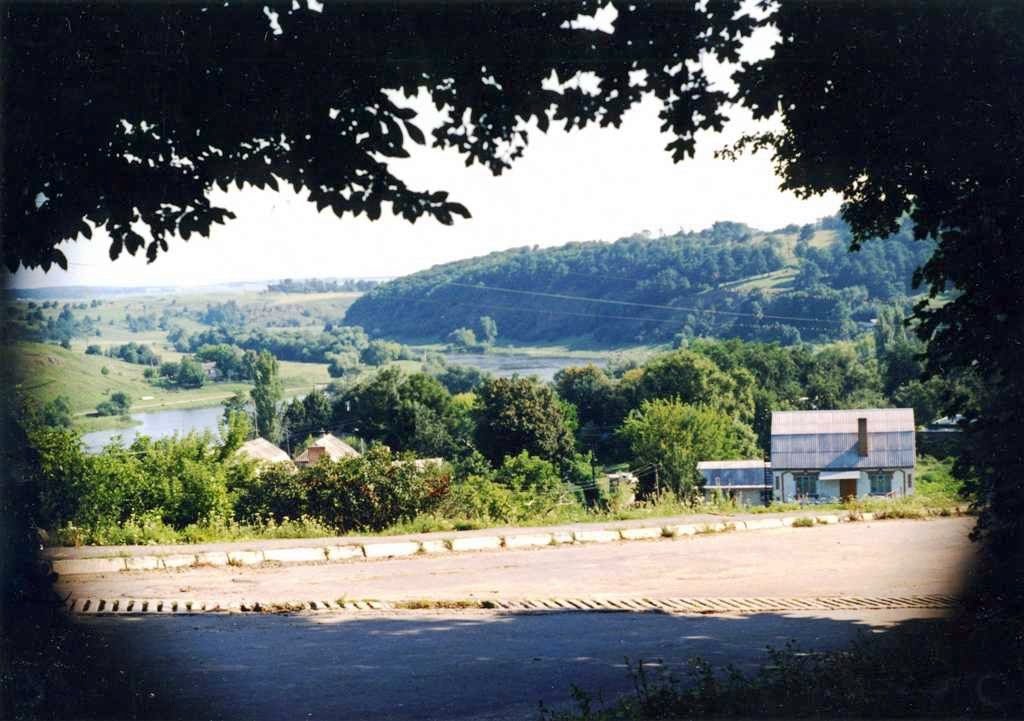 View of the old bridge and mountain Loganskuyu