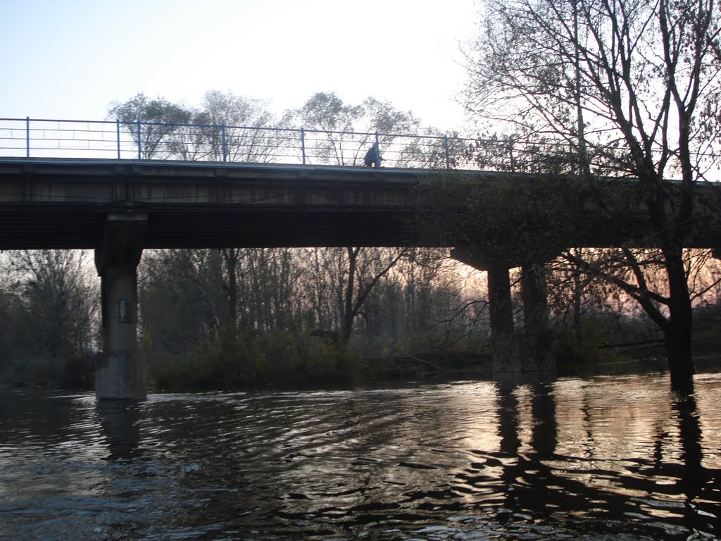 Автомобільний міст через річку Стир/El puente a través del río Styr en la ciudad Rozhishche/