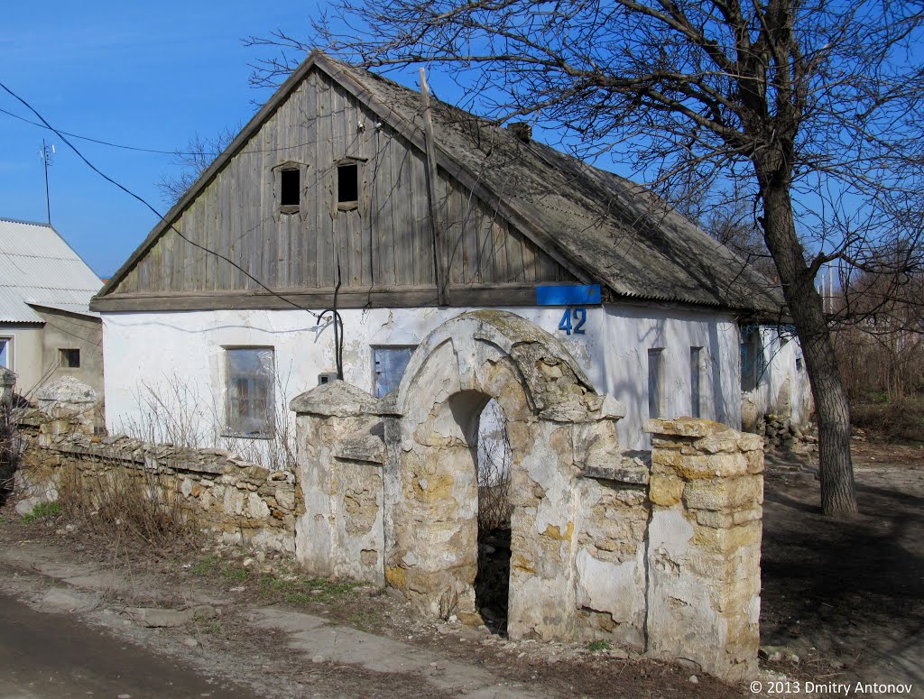 Цікава вхідна арка до подвіря з ракушняку. Широке, 2013