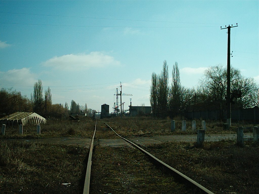 Ветка на разрушенный завод ЖБИ. 2004.