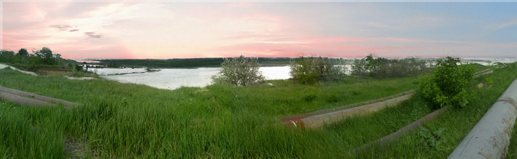 Вольногорск,отвалы комбината