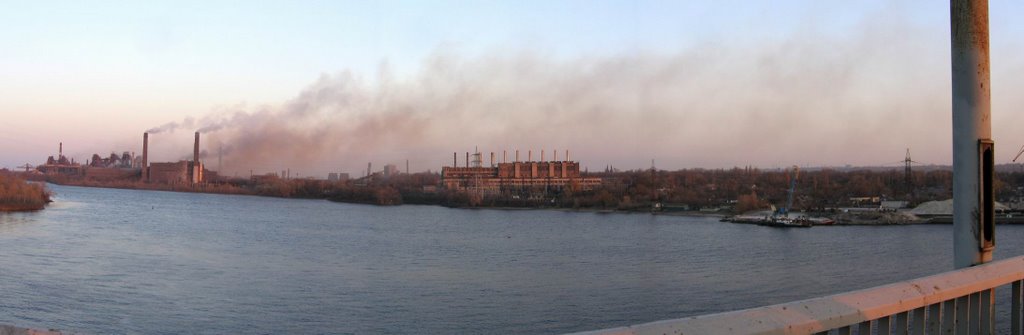 Днепродзержинск. Смог. Вид с моста